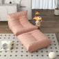 Fireside Chair for Adult Armless Floor Sofa Soft Comfy Lounge Chair Foam Sofa Accent Chair for Living Room Bedroom Bean Bag Sofa