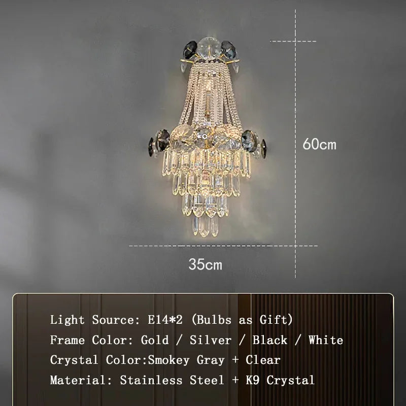 2024 Modern Large Luxury Living Room Chandeliers for Staircase Designer Crystal Pendant Lamps Home Decor Lighting Lustre Fixture