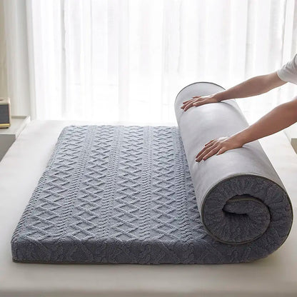 Thick Velvet Mattress Single Double Size Sponge Mattress Cushion Mat Soft Tatami Sleeping Pad