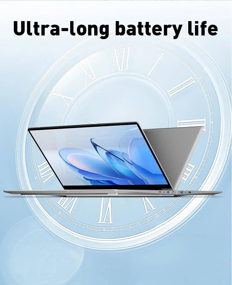 LENO 14.1"Ultra Slim Laptop 16GB RAM 2TB SSD Windows 11 Intel N3700 Notebook Gamer 1920*1080  Display Office Study Computer PC