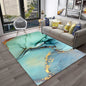Luxurious Black Green Gold Colour Marble 3D Carpet Rug for Home Living Room Sofa Doormat Decor,kids Area Rug Non-slip Floor Mat