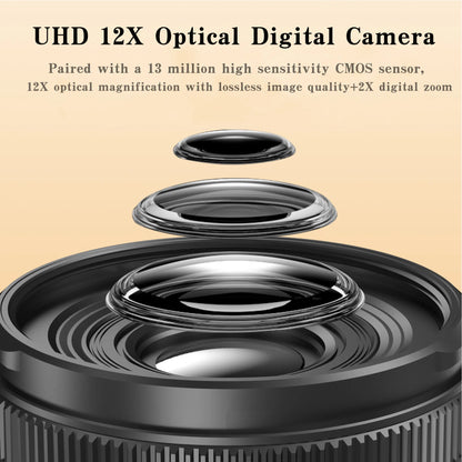 4K HD Digital Camera for Photography Auto Focus 12X Optical Zoom Vlogging Camera for YouTube 72MP WiFi Livestream Video Cameras