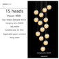 Modern Led Chandelier Glass Ball Dimmable for Staircase Living Room Pendant Lamps Home Decor Lighting Suspension Design Lusters