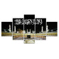 5 Panel The Quran Islamic Calligraphy Canvas Painting Motto Mosque Posters Prints Wall Art Canvas Printed Pictures Home Decor