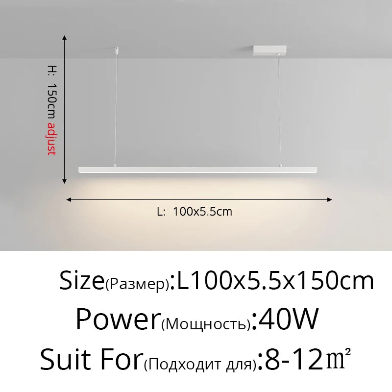 Modern Led Minimalist Long Pendant Lights For Home Villa Living Bedroom Dining Room Study Indoor Lighting Decoration Lamps