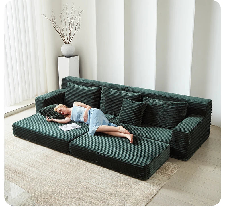 Designer Living Room Couch Bed Fabric Modern Foldable 2025 Boneless Sofa Puffs Vacuum Sleeper Woonkamerbanken Furniture Home