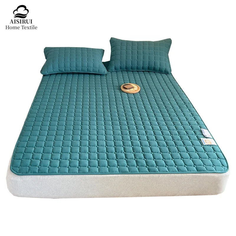 Green Tea Mattress Topper Cooling Pad Ultra-Soft and Breathable Bed Mattress Cover with Deep Pocket Foldable Tatami Floor 매트리스