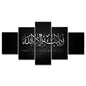 5 Panel The Quran Islamic Calligraphy Canvas Painting Motto Mosque Posters Prints Wall Art Canvas Printed Pictures Home Decor