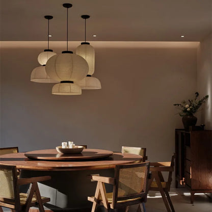 formakami light Japanese rice paper lamp vintage design wabi sabi lamp for zen room luminaire suspension dining room lighting ﻿