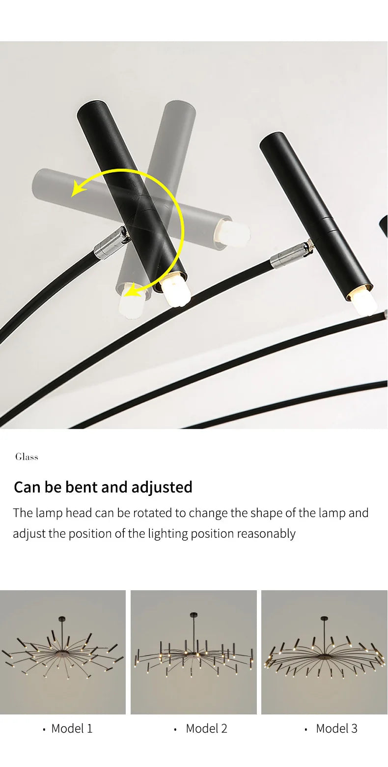 Living room lamp, new light luxury bedroom chandelier Nordic lamps modern minimalist atmosphere For home dining room Lights