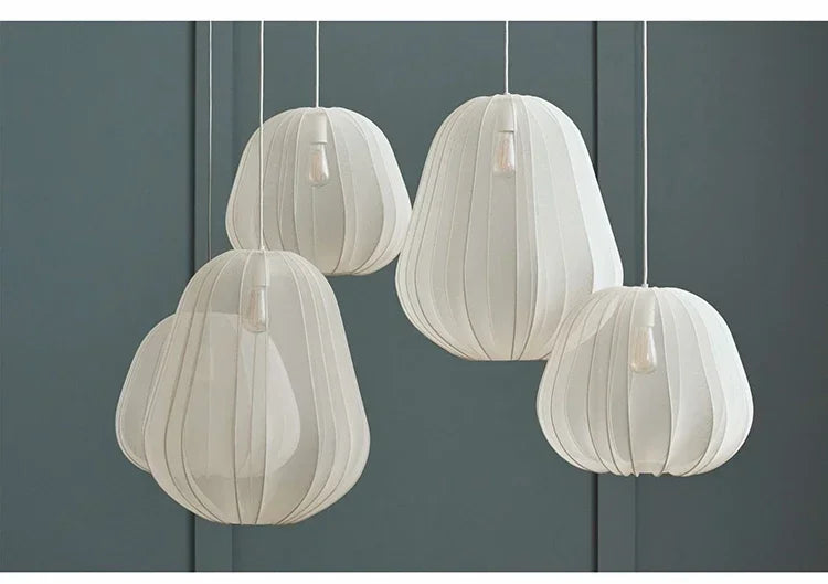 Bolia Balloon Fabric Ceiling Lamps Silk White Ivory Lantern Chandelier Pendant Living Room Bedroom Restaurant Home Decorations