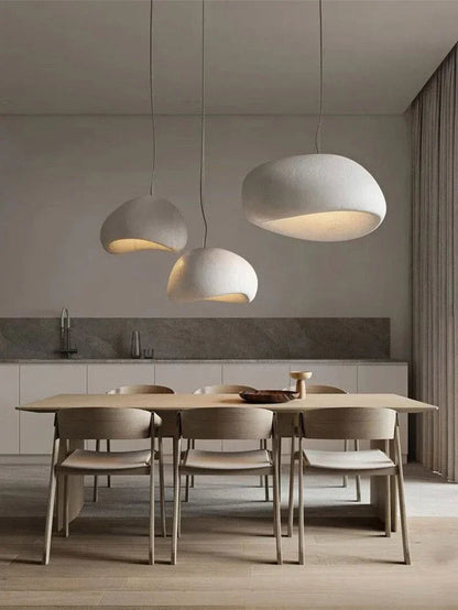 Nordic Minimalist Wabi Sabi Wind E27 LED Chandelier for Dining Room Pendant Lights Modern Bedroom Bar Loft Hanging Lamps Fixture