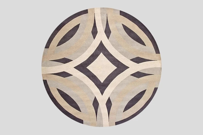 Modern Style Bedroom Decor Round Carpet Light Luxury Carpets for Living Room Washable Bedside Floor Mat Anti-slip Study Soft Rug