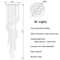 Modern crystal light chandelier for staircase large gold drop design led cristal lamp long villa lobby hanging lighting fixture