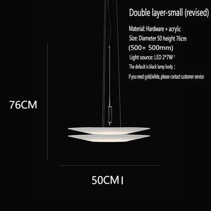 Modern Flying Saucer LED Pendant Lights Personality Home Decor Hanging Lamp Dining Table Bar Living Room Artistic UFO Chandelier