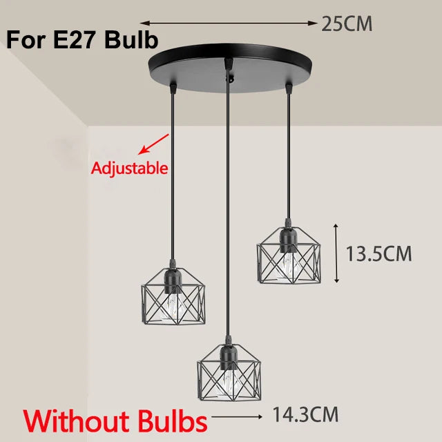 Led Pendant Lights for Dining Room Kitchen Modern Led Chandelier Ceiling Lamp Indoor Hanging Lighting Fixture for E27 Lamp Bulb
