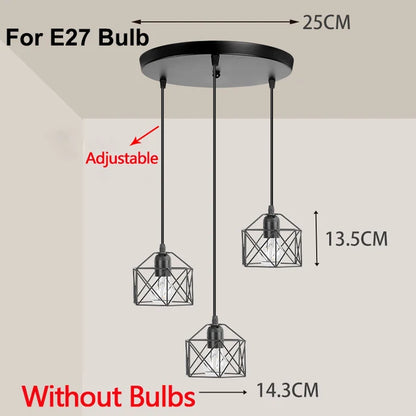 Led Pendant Lights for Dining Room Kitchen Modern Led Chandelier Ceiling Lamp Indoor Hanging Lighting Fixture for E27 Lamp Bulb
