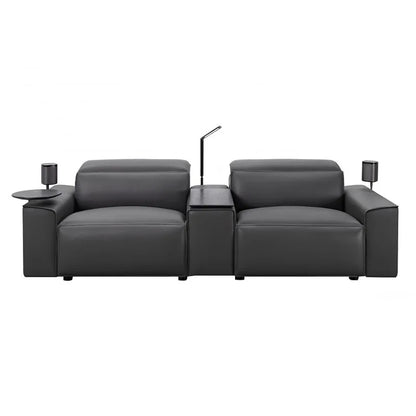 Modern Multifunctional Electric Recliner Sofa Home Theater Video Room Genuine Leather Fabric Wood for Living Video Hall