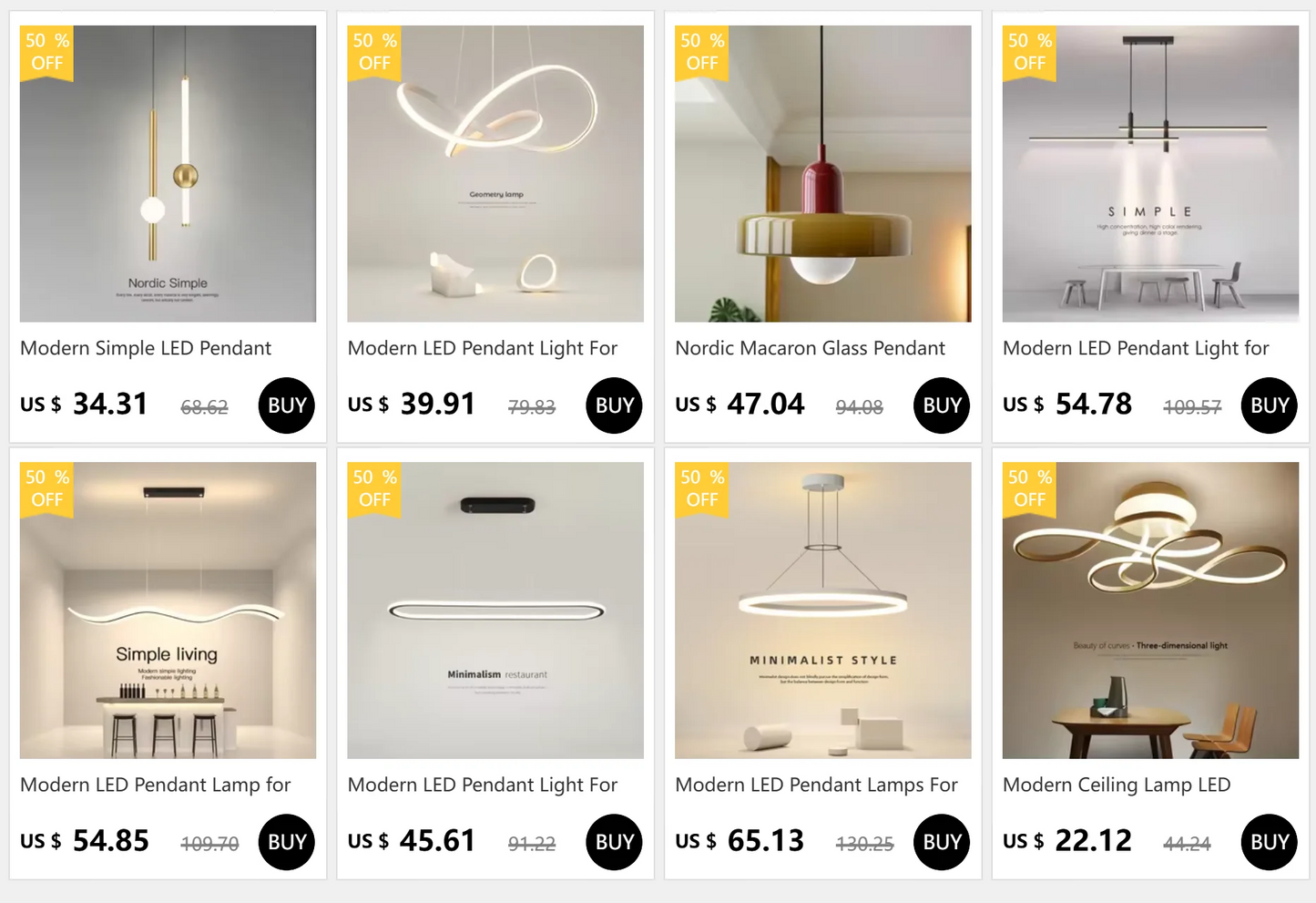 Modern Simple LED Pendant Lamp Living Room Bedroom Bedside TV Background Kitchen Island Restaurant Home Decor Lighting Fixture