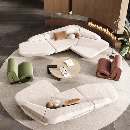 Design European Modern Sofas Leisure Light Luxury  Comfortable High Quality Living Room Sofa Sectional Decor  Muebles Furniture