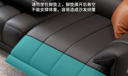 Genuine Leather Modern Sofa Chair Living Room Electric Designer Reclining Sofa Italian Loveseat Divano Soggiorno Home Furniture