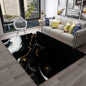 Luxurious Black Green Gold Colour Marble 3D Carpet Rug for Home Living Room Sofa Doormat Decor,kids Area Rug Non-slip Floor Mat