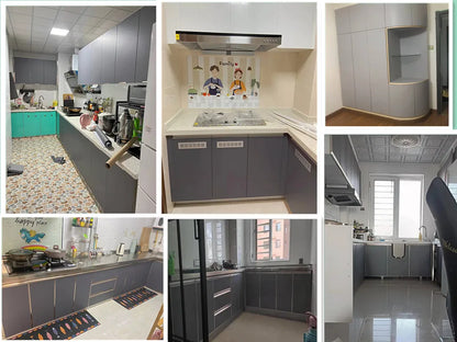 Modern Self-Adhesive Waterproof Wall Stickers, Vinyl Film, Contact Paper, Monochromatic, Cabinet, Home Decor, Kitchen