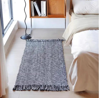 Kilim Cotton Linen Woven Carpets for Living Room Home Bedroom Rug Sofa Coffee Table Bedside Mat Modern Carpet with Tassel Tapis