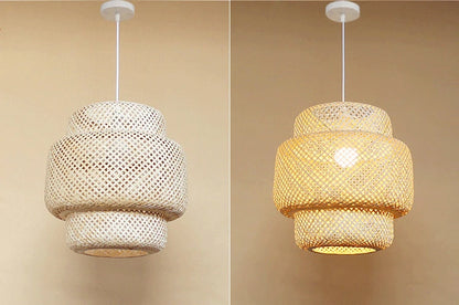 Bamboo Lantern Bamboo Woven Chandelier Chinese Restaurant Tea Room Chandelier Japanese Restaurant Straw Hat Rattan Woven Chandel
