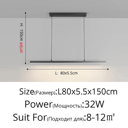 Modern Led Minimalist Long Pendant Lights For Home Villa Living Bedroom Dining Room Study Indoor Lighting Decoration Lamps