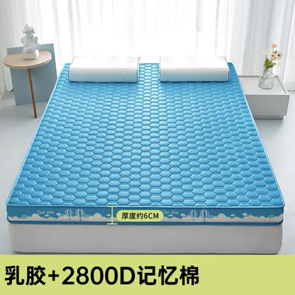 Thai latex filling Mattress Floor mat Foldable Slow rebound Tatami Cushion Cover Bedspreads 5/8cm thickness King Twin Queen Size