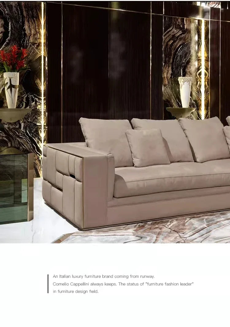 Luxury Furniture Sectional Corner Couch 1+2+3 Luxury Furniture Set Italian Modern Living Room Sofa Sets