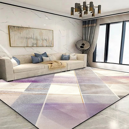 Modern Golden Geometric Carpet for Living Room Large Area Decoration Home Rugs for Bedroom Soft Non-slip 200x300 Lounge Sofa Mat