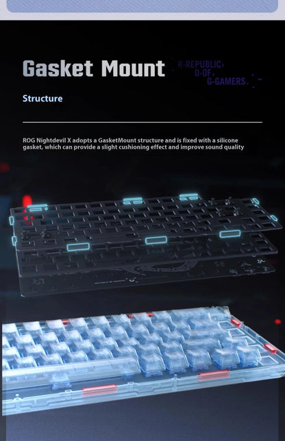 ROG Azoth X Wireless Tri-mode Mechanical Keyboard Hot Swap 2“OLED Screen Gasket Mount Custom PC Esport Laptop Gaming Keyboards