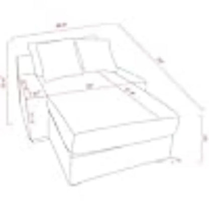 Singel Chaise Lounge Chair with Thicked Cushions,Comfy Corduroy Upholstered Indoor Leisure Sofa Recliner,Sleeper Couch Bed