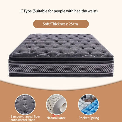 Luxury Hybrid Queen Bed Mattress Breathable Rolled Mattress in a Box Home Furniture for Villa & Hotel