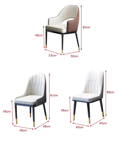 Mavisun Italian Dining Table Set 6 Chairs Ivory Home Console White Finish Sintered Stone Rock Plate Top Concise Salon Furniture