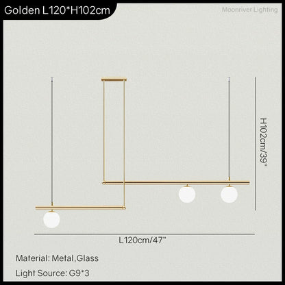 Hanging Lamp for Home LED Modern Minimalist Living Room Chandelier Simple Linear Restaurant Pendant Light Nordic Creative Shop
