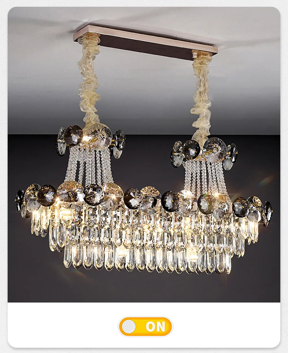 2024 Modern Large Luxury Living Room Chandeliers for Staircase Designer Crystal Pendant Lamps Home Decor Lighting Lustre Fixture