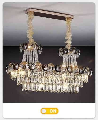 2024 Modern Large Luxury Living Room Chandeliers for Staircase Designer Crystal Pendant Lamps Home Decor Lighting Lustre Fixture