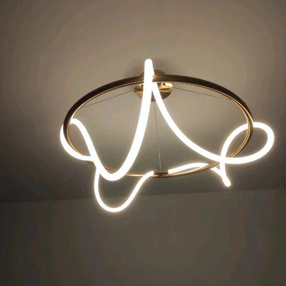 Post-Modern Restaurant Notes Long Hose Lamp Creative Bar Cafe Shop Art Front Desk Designer Chandeliers
