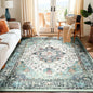 VIKAMA Boho Luxury Floral Loop-Pile Carpet - Chic Bohemian Area Rug for Living Room & Bedroom, Durable Non-Slip Mat Home Decor