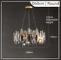 Modern Grey Clear Crystal Chandelier Light Luxury LED Lamp Fixture For Living Dining Room Winfordo Lighting