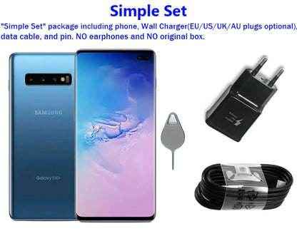 Samsung Galaxy S10 Plus S10+ G9750 Dual Sim 6.4" RAM 8GB ROM 128/512GB Snapdragon NFC 4G LTE Original Android Cell Phone