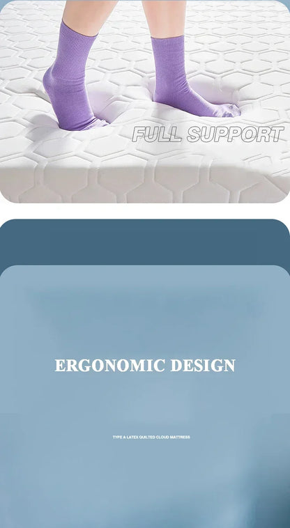 Foldable Natural Latex Mattress for Double Single Bed King Size Mat In Dormitory Hotels Bedroom Furniture Household Thickened