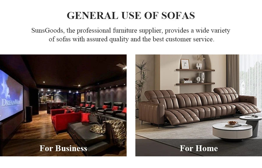 Leather Sofa Electric Recliner Sectional Home Theater Seating Manual Power Reclining Set Genuine Furniture Living Room
