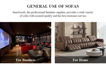 Leather Sofa Electric Recliner Sectional Home Theater Seating Manual Power Reclining Set Genuine Furniture Living Room