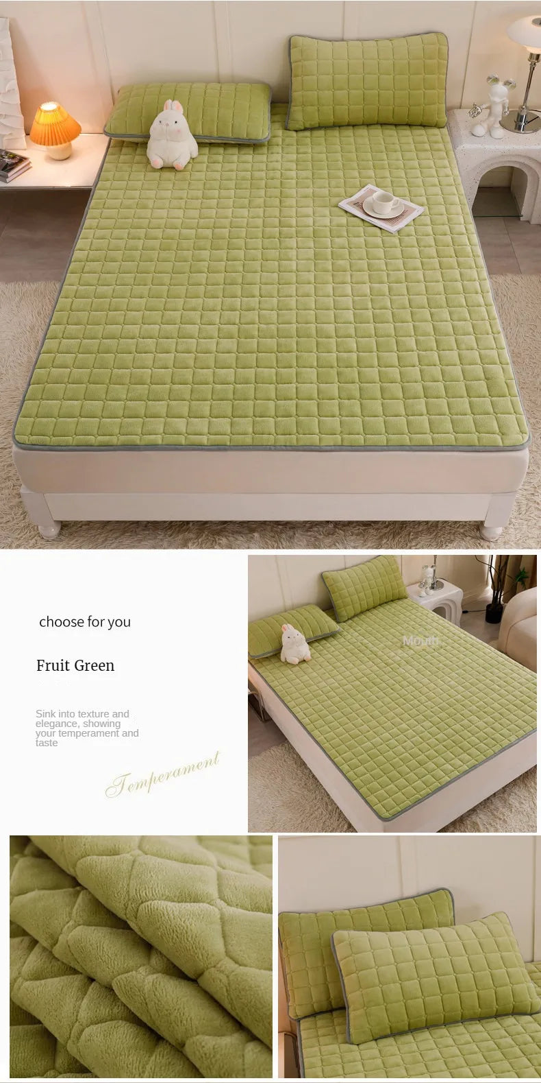Fleece Topper Mattress Foldable Pad Sleeping Mat on The Floor Tatami Orthopedic Pillow Top Double Bed Bedroom Furniture Futon