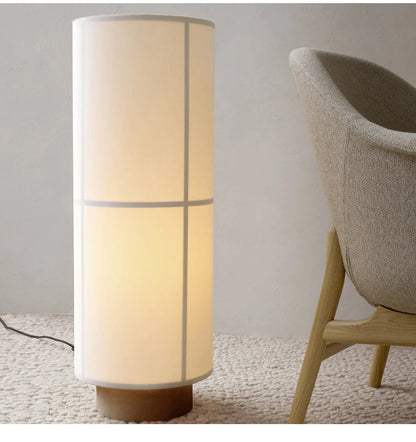 Designer Menu Hashira Cluster Pendant Light Vintage Cloth Lampshade Hanging Lamp Dining Room Minimalist Cylindrical Chandelier