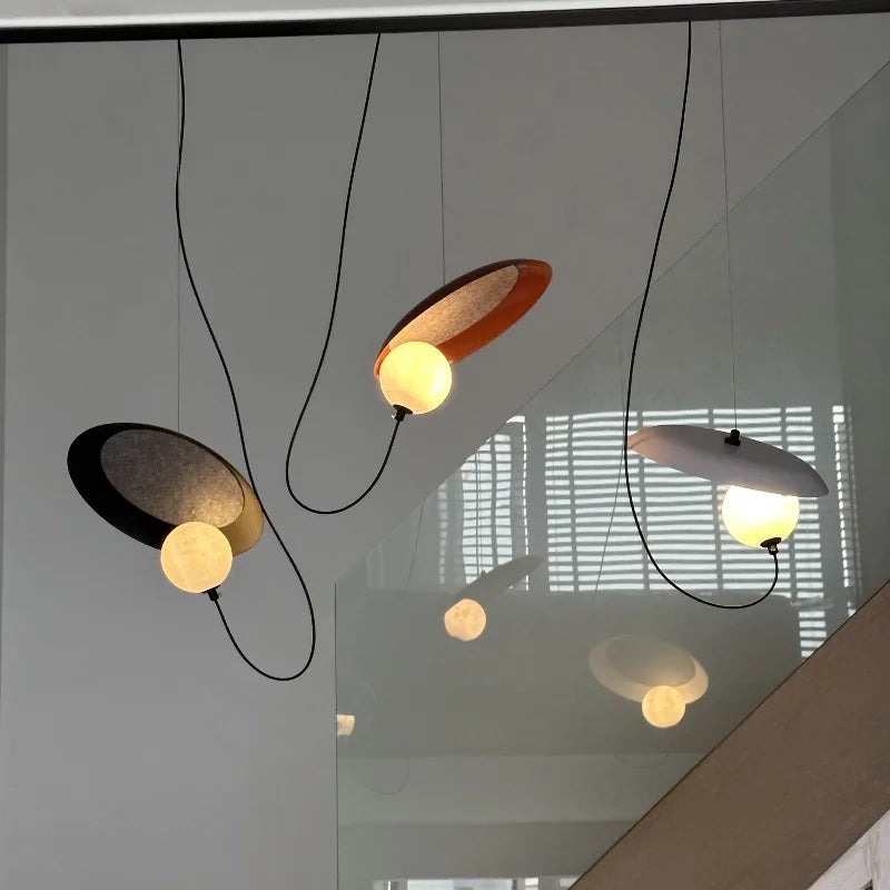 Danish minimalist restaurant circular magnetic pendant lights modern living room bedroom bedside bar table hanging lamps fixture